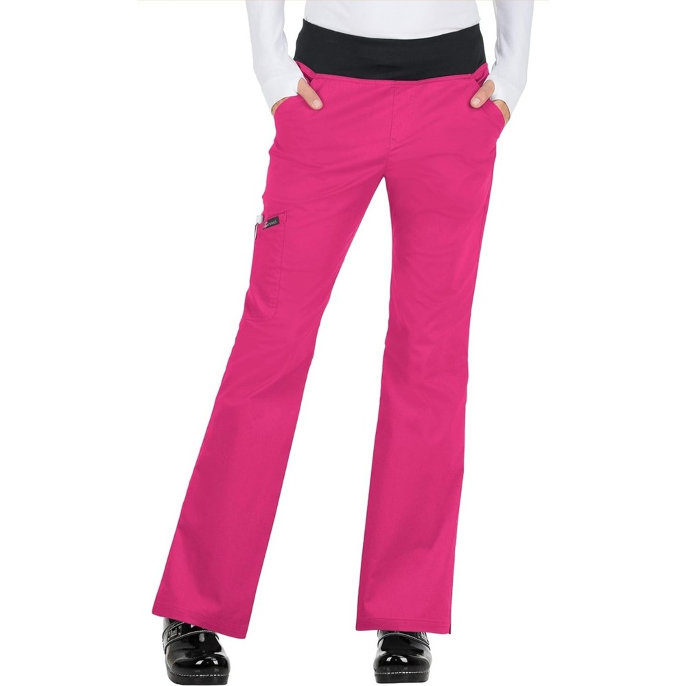 KOI Stretch Womens Liza Pant Size L Regular Pink Scrub Nursing Uniform 701